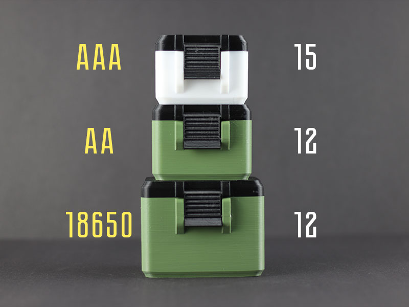 Коробки для батарейок AAA, AA та 18650