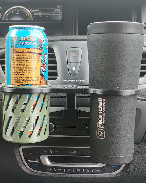 3D-друкований тримач для кави та банок у CD-слот